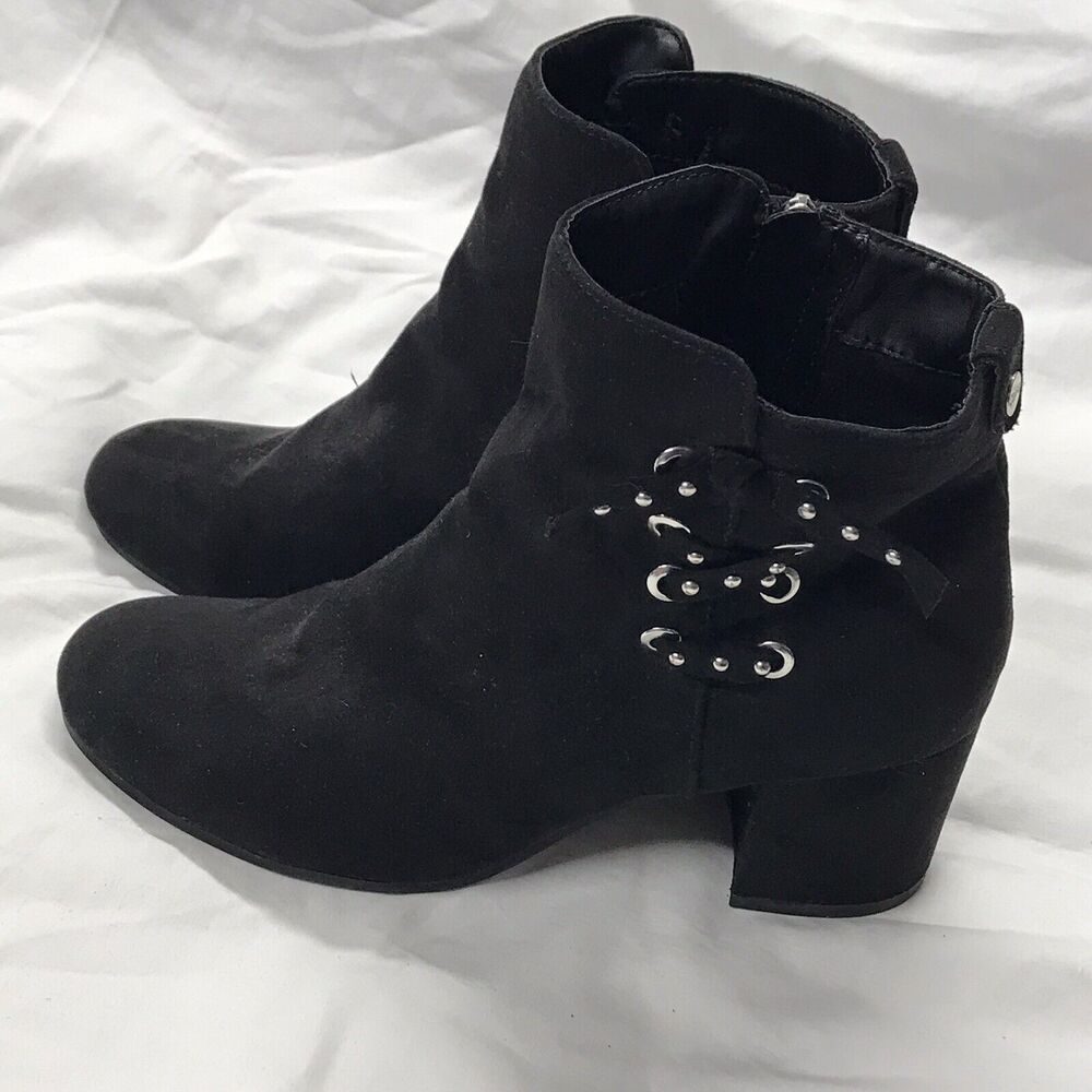Circus Sam Edelman Women Chunky Heel Ankle Boot Bootie Black 6.5 Y2k Grunge Goth